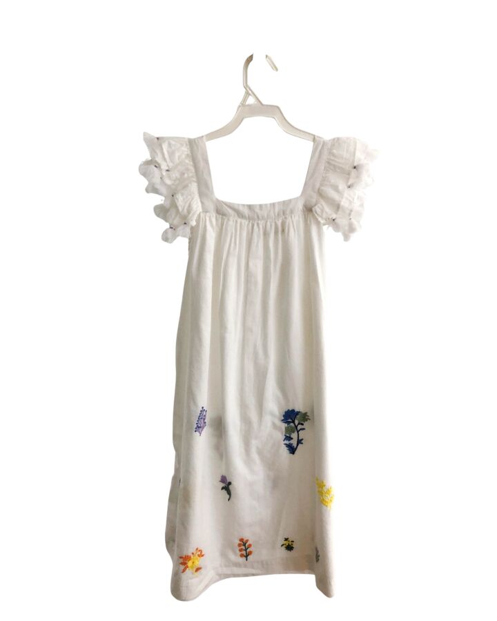 ROBERTA ROLLER RABBIT  WHITE  FLORAL EMBROIDERED DRESS
