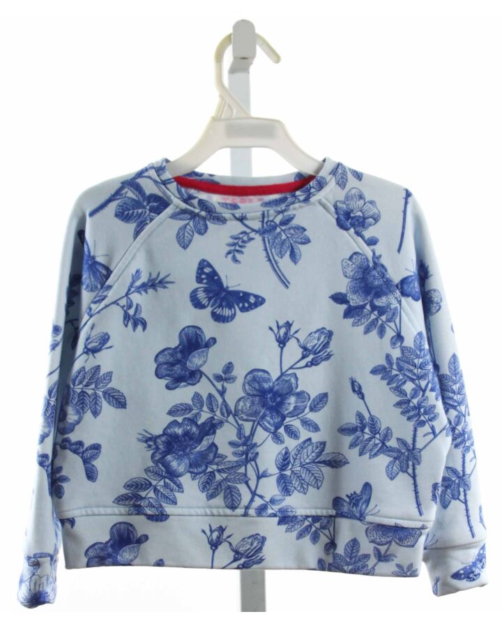 TEREZ  BLUE  FLORAL  SWEATER