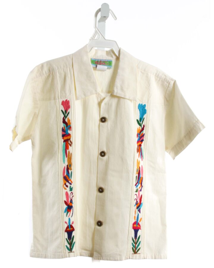 NATIVA  CREAM   EMBROIDERED DRESS SHIRT