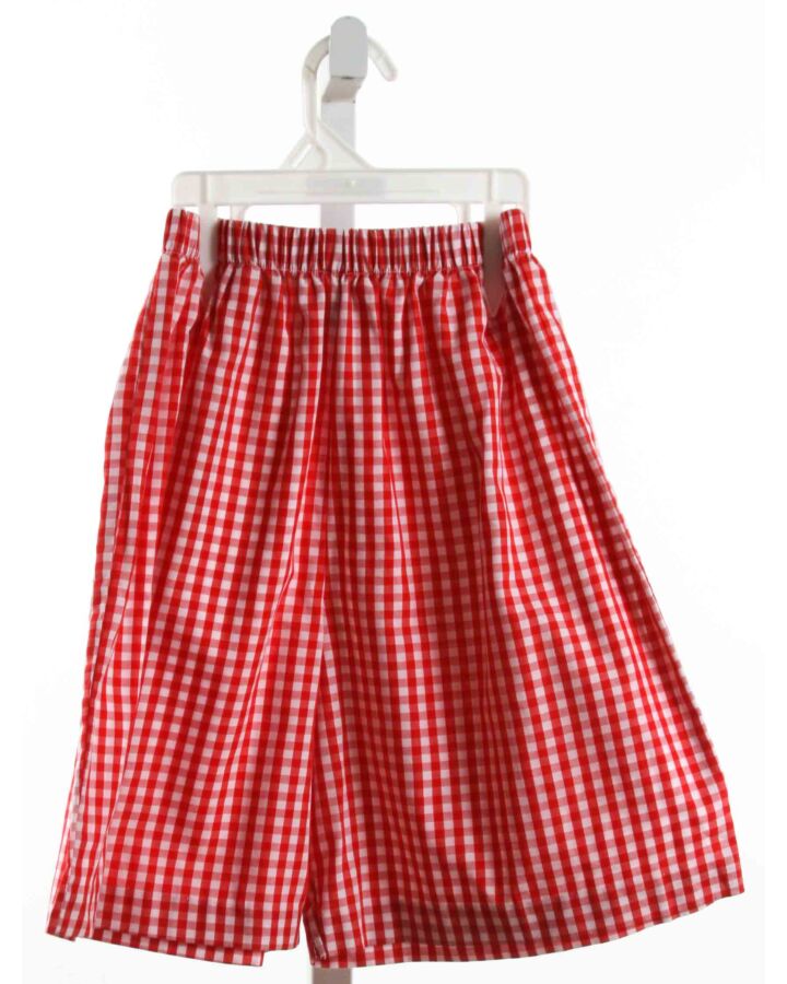 SOUTHERN SUNSHINE KIDS  RED  GINGHAM  SHORTS