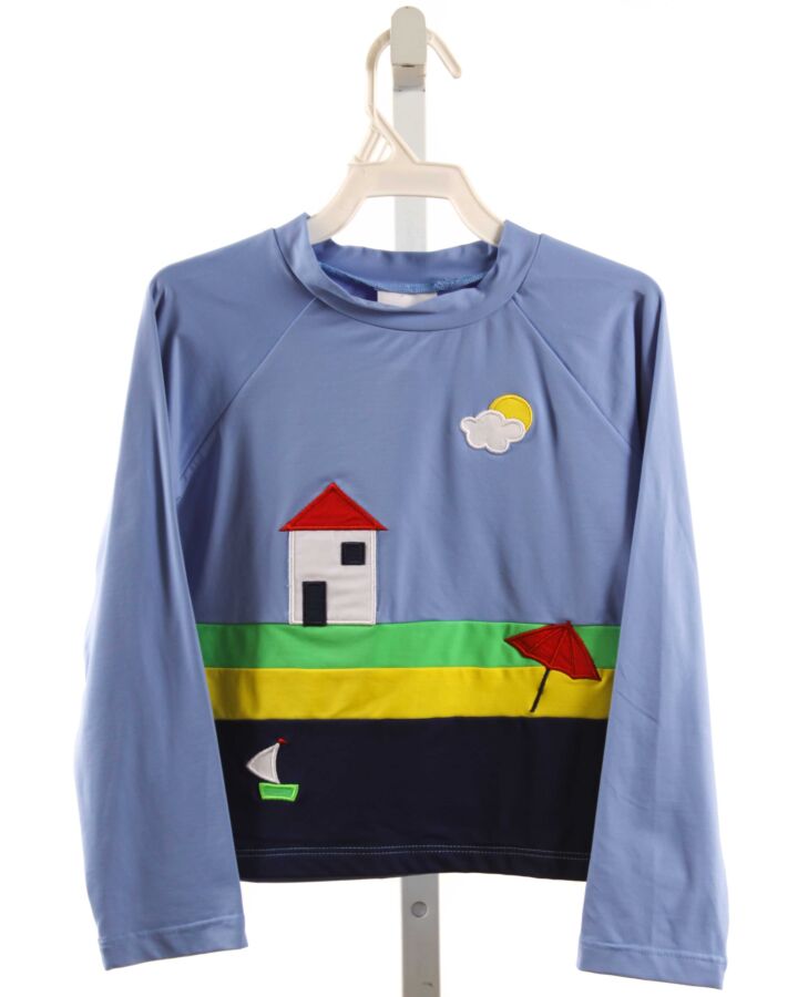 FLORENCE EISEMAN  MULTI-COLOR   APPLIQUED RASH GUARD