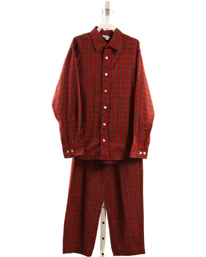 SOUTHERN SUNSHINE KIDS  RED  PLAID  2-PIECE OUTFIT