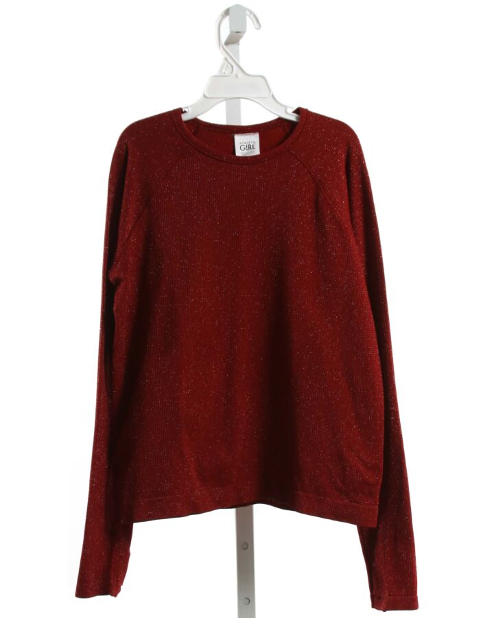 ATHLETA GIRL  RED    KNIT LS SHIRT