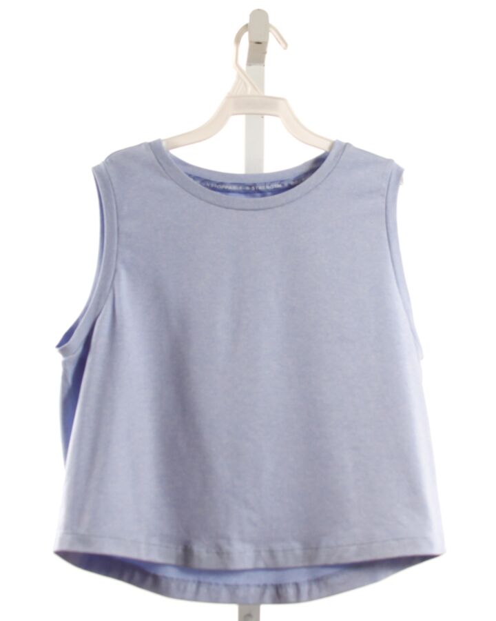 ATHLETA GIRL  BLUE KNIT   SLEEVELESS SHIRT