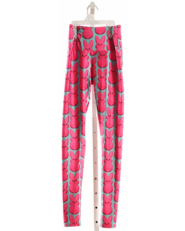 GOLD SHEEP  HOT PINK KNIT  PRINTED DESIGN LEGGINGS