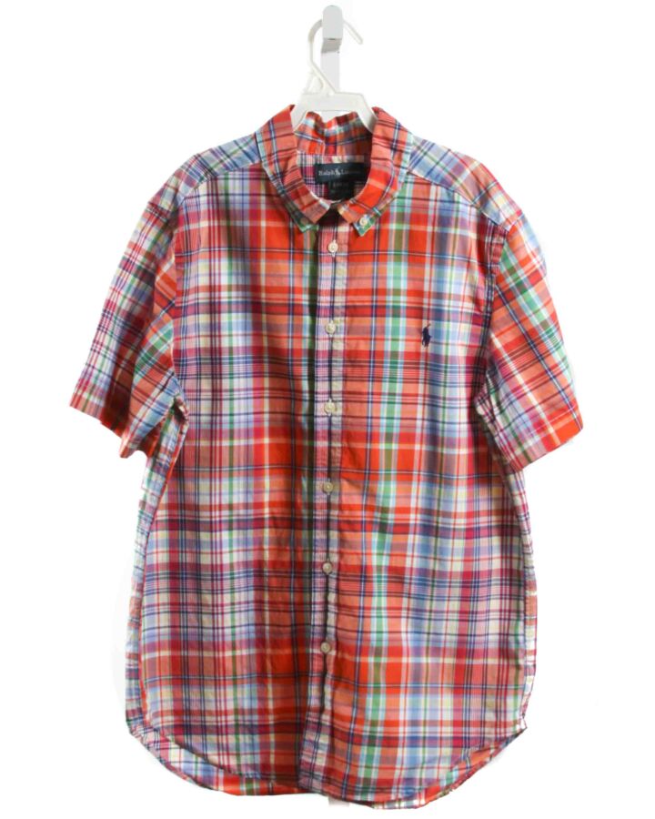 RALPH LAUREN  RED  PLAID  DRESS SHIRT