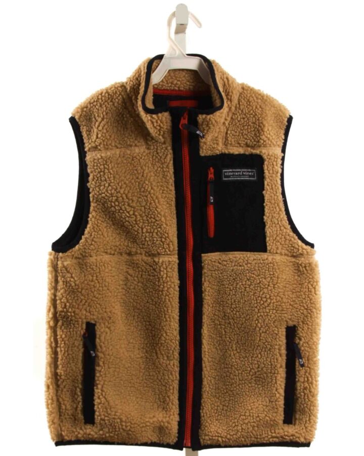 VINEYARD VINES  BROWN FLEECE   VEST