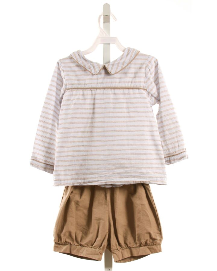 THE OAKS APPAREL   BROWN  STRIPED  2-PIECE OUTFIT