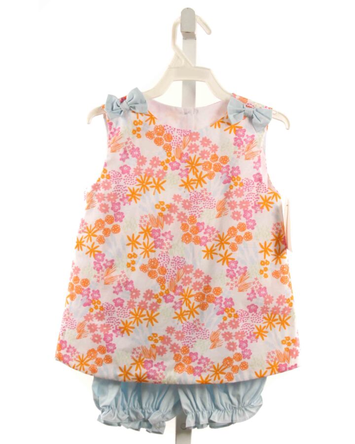 JAMES & LOTTIE  ORANGE  FLORAL  2-PIECE OUTFIT WITH BOW