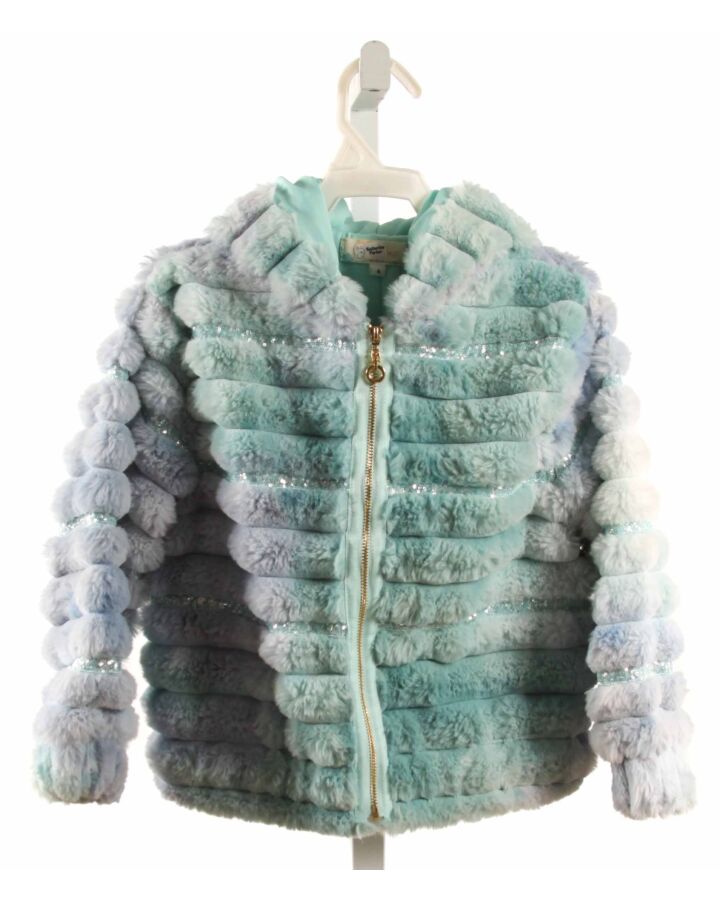 SARA SARA  AQUA FLEECE   OUTERWEAR WITH SEQUINS