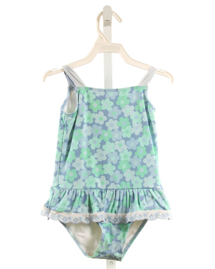 THE BEAUFORT BONNET COMPANY  MINT  FLORAL  1-PIECE SWIMSUIT