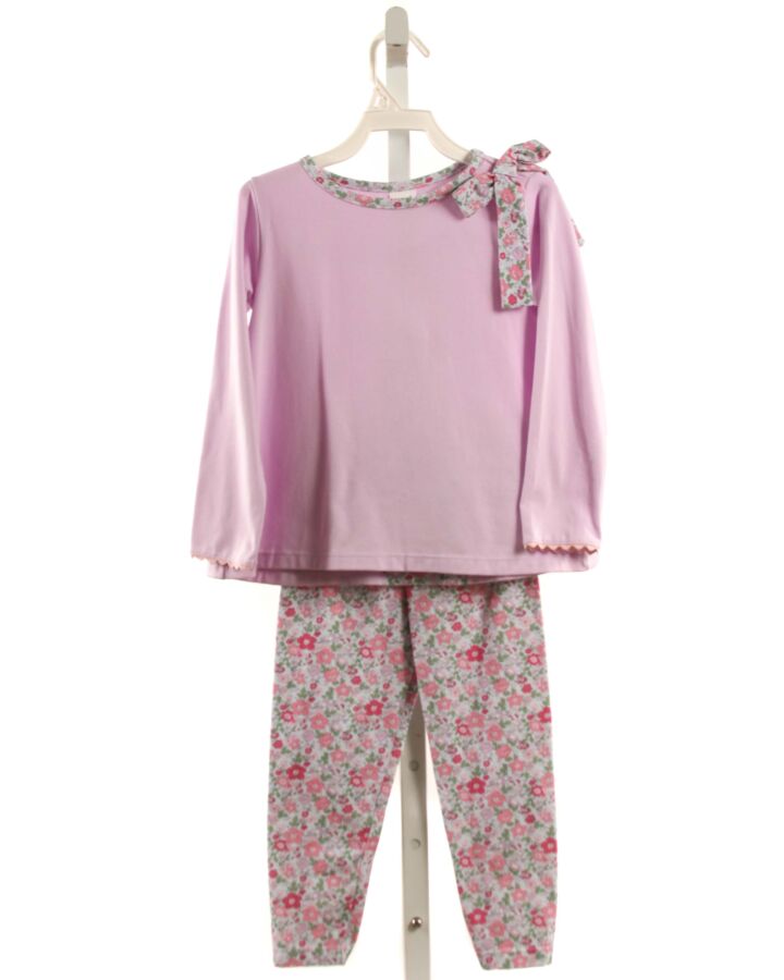 SET BY LULLABY SET  PURPLE  FLORAL  2-PIECE OUTFIT WITH BOW