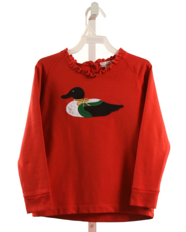 THE BEAUFORT BONNET COMPANY  RED   APPLIQUED PULLOVER WITH RUFFLE