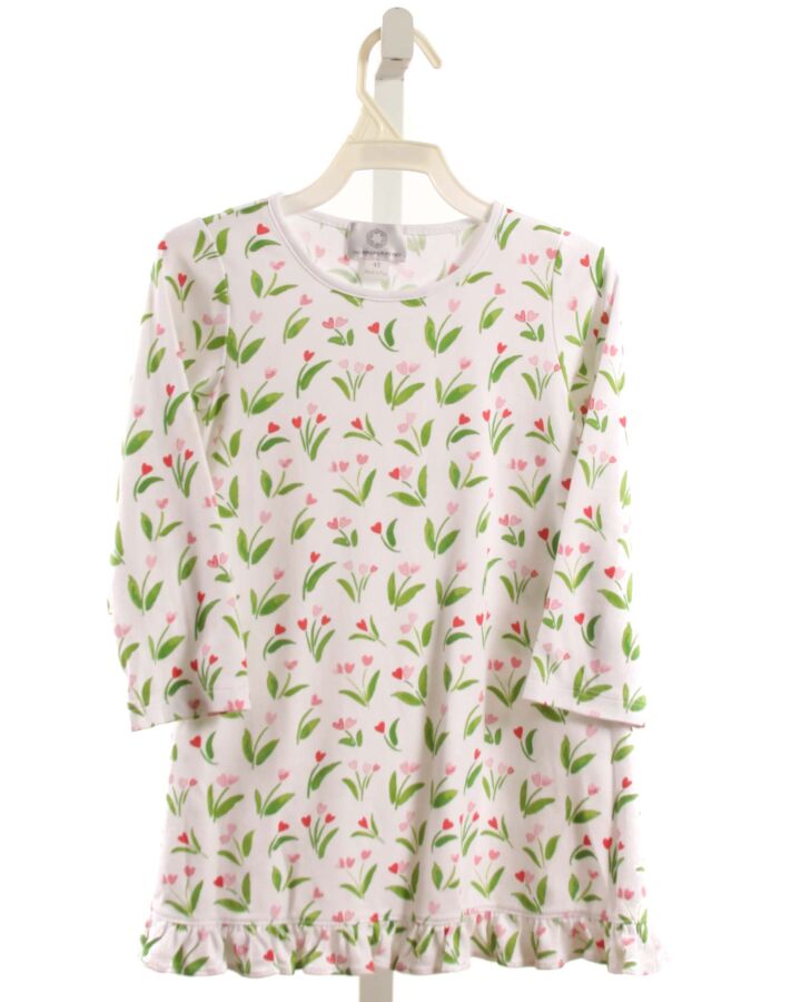 THE PROPER PEONY  WHITE  FLORAL  KNIT DRESS