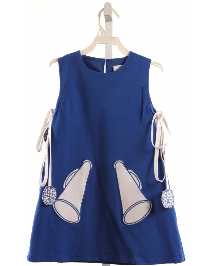 THE YELLOW LAMB  BLUE   APPLIQUED KNIT DRESS