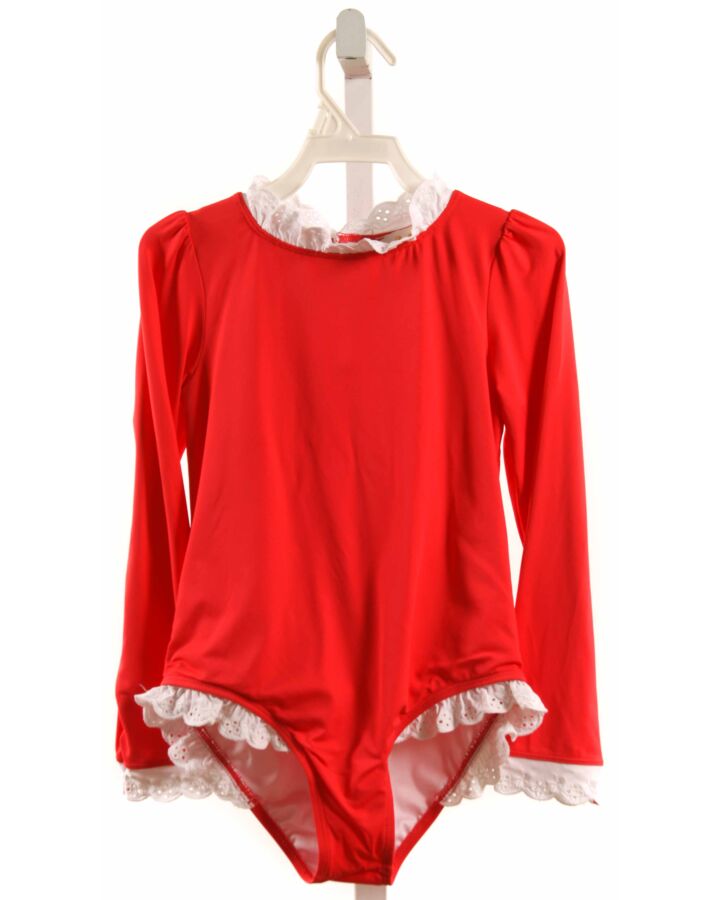 THE BEAUFORT BONNET COMPANY  RED    1-PIECE SWIMSUIT WITH EYELET TRIM