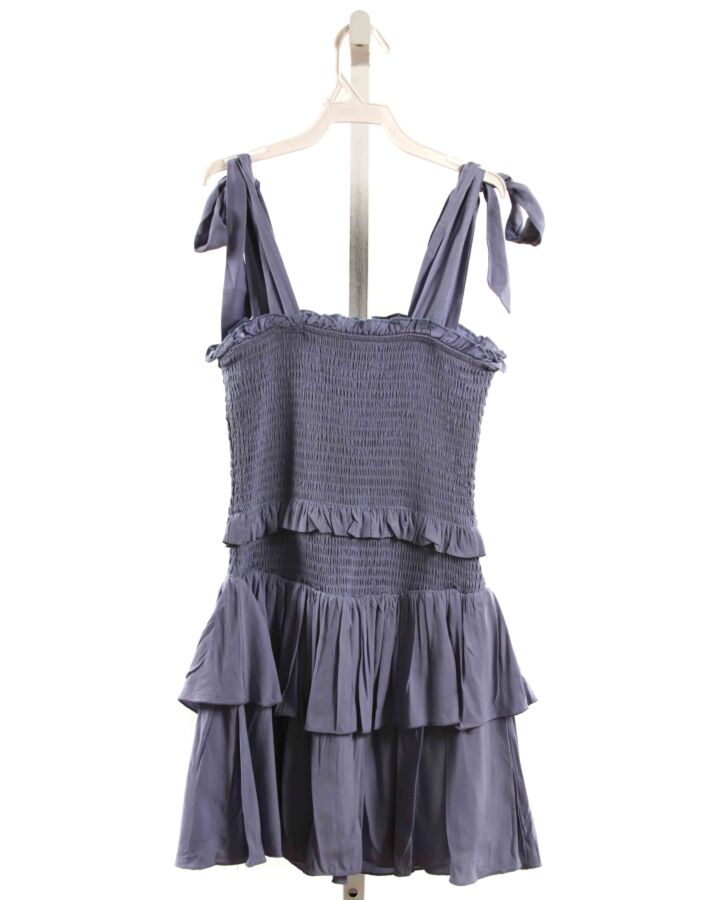 KATIEJNYC  BLUE   SMOCKED KNIT DRESS