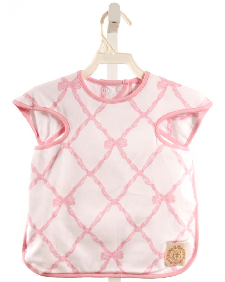 THE BEAUFORT BONNET COMPANY  PINK   PRINTED DESIGN BIB