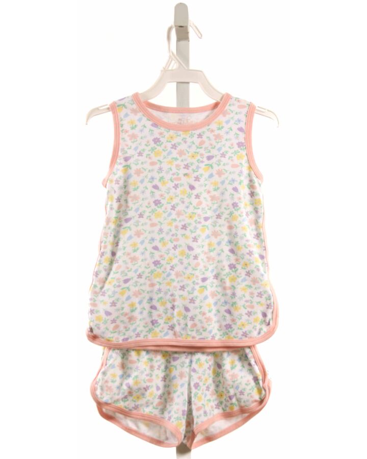 JAMES & LOTTIE  PINK KNIT FLORAL PRINTED DESIGN 2-PIECE OUTFIT