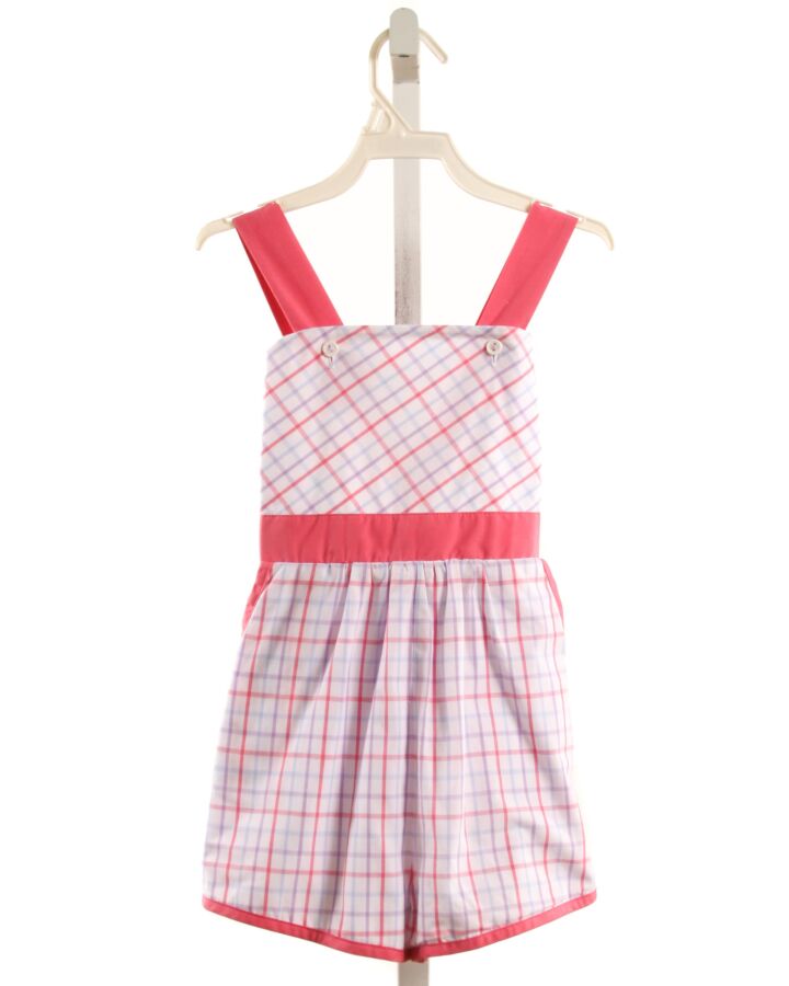 THE BEAUFORT BONNET COMPANY  HOT PINK  PLAID  ROMPER