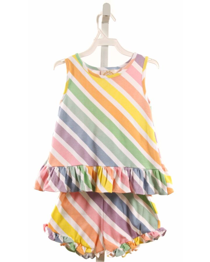THE BEAUFORT BONNET COMPANY  MULTI-COLOR  STRIPED  2-PIECE OUTFIT WITH RUFFLE