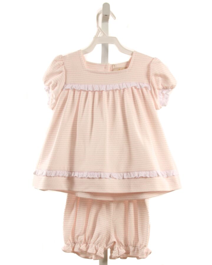 THE BEAUFORT BONNET COMPANY  LT PINK  SWISS DOT  2-PIECE OUTFIT WITH EYELET TRIM