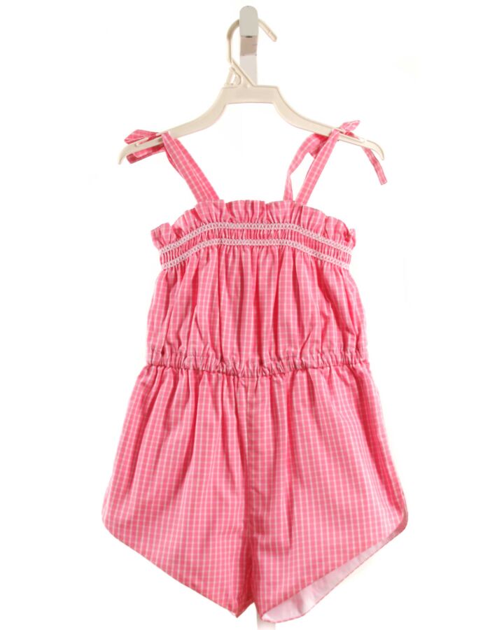 THE BEAUFORT BONNET COMPANY  PINK  PLAID  ROMPER
