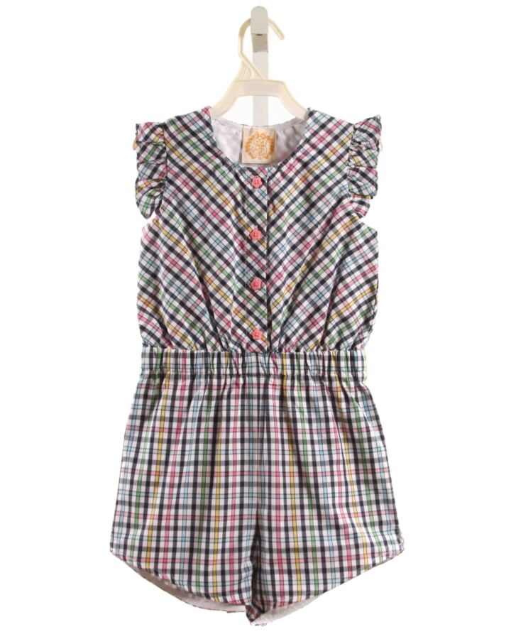 THE BEAUFORT BONNET COMPANY  BLUE  PLAID  ROMPER