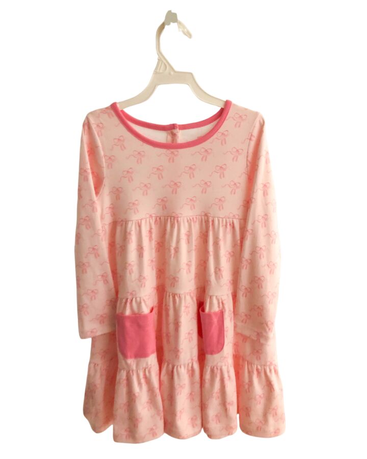 JAMES & LOTTIE  PINK   PRINTED DESIGN KNIT DRESS