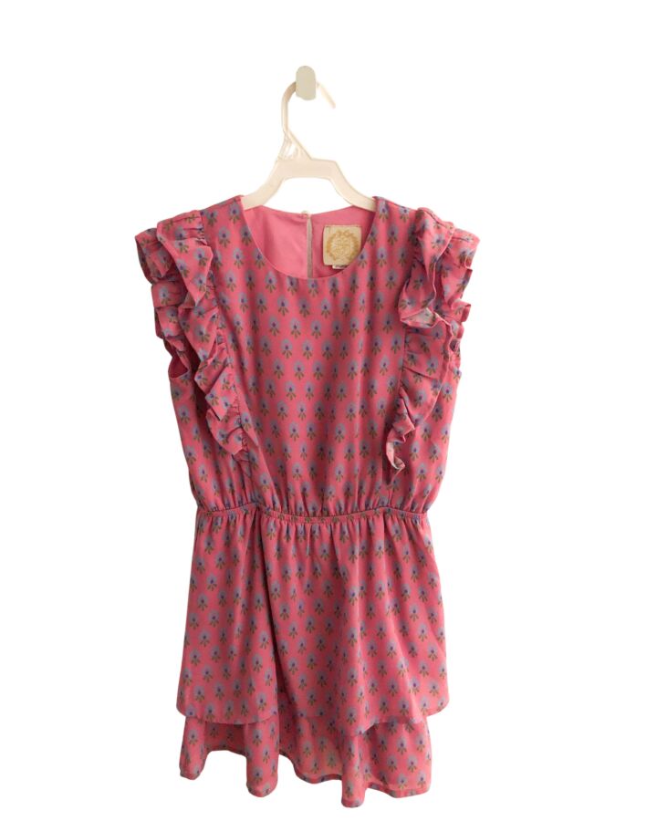 THE BEAUFORT BONNET COMPANY  PINK  FLORAL  DRESS WITH RUFFLE