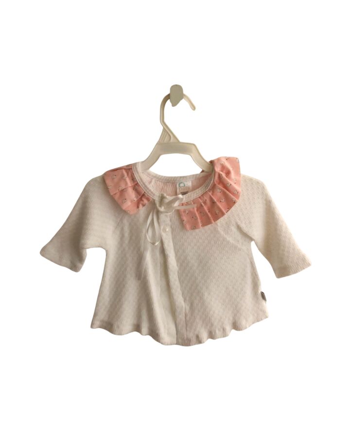 PATY, INC  WHITE    CARDIGAN WITH RUFFLE