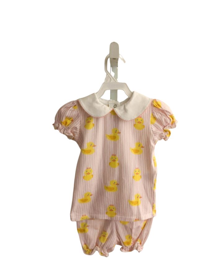 SAL & PIMENTA  YELLOW  PRINT  2-PIECE OUTFIT WITH PICOT STITCHING