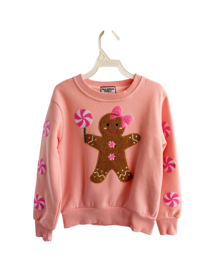 THREE WILDFLOWER DESIGNS  PINK    PULLOVER
