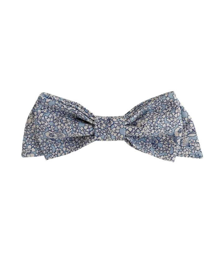 THE BOW NEXT DOOR  BLUE  FLORAL  HAIR BOW