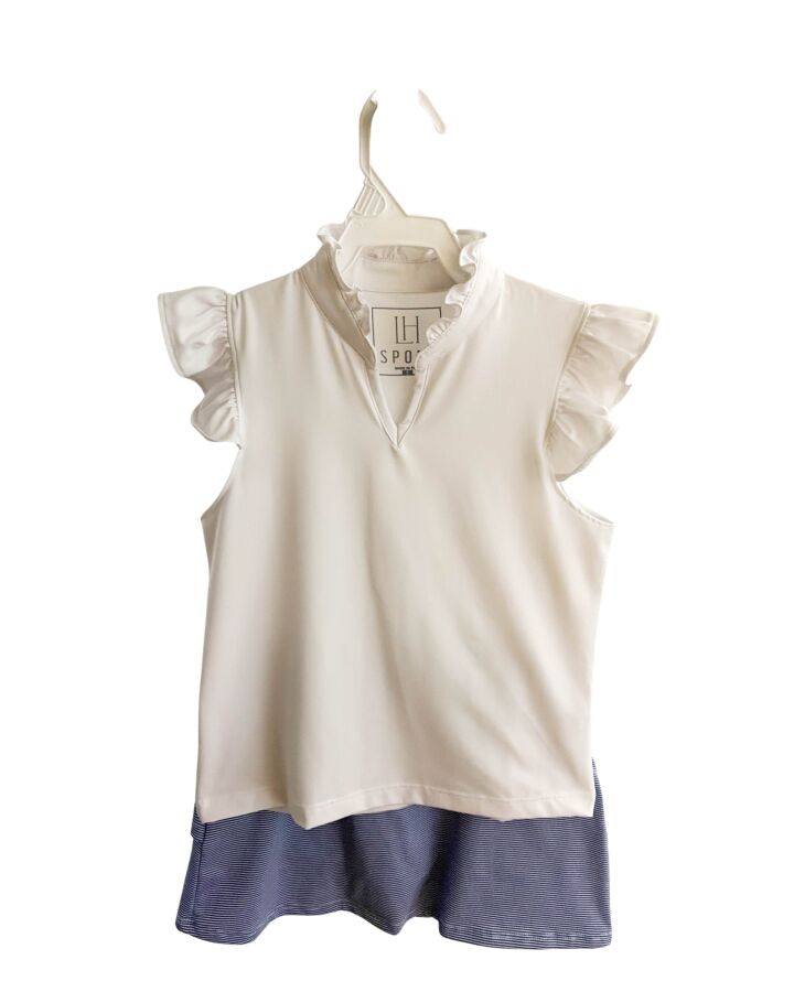 LILA + HAYES  WHITE    2-PIECE OUTFIT WITH RUFFLE