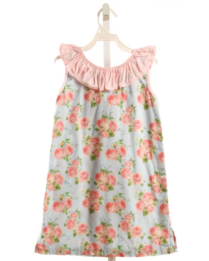 COTTON KIDS  PINK  FLORAL  DRESS WITH RUFFLE