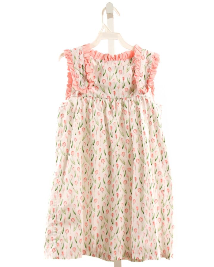 STITCHY FISH  PINK  FLORAL  DRESS WITH RUFFLE