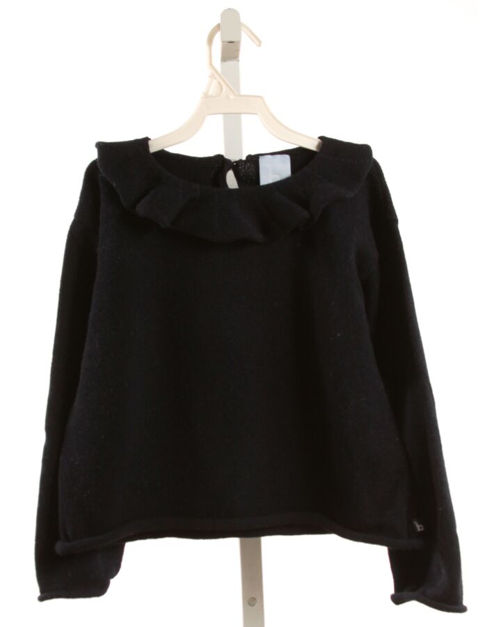 BELLA BLISS  NAVY    SWEATER WITH RUFFLE
