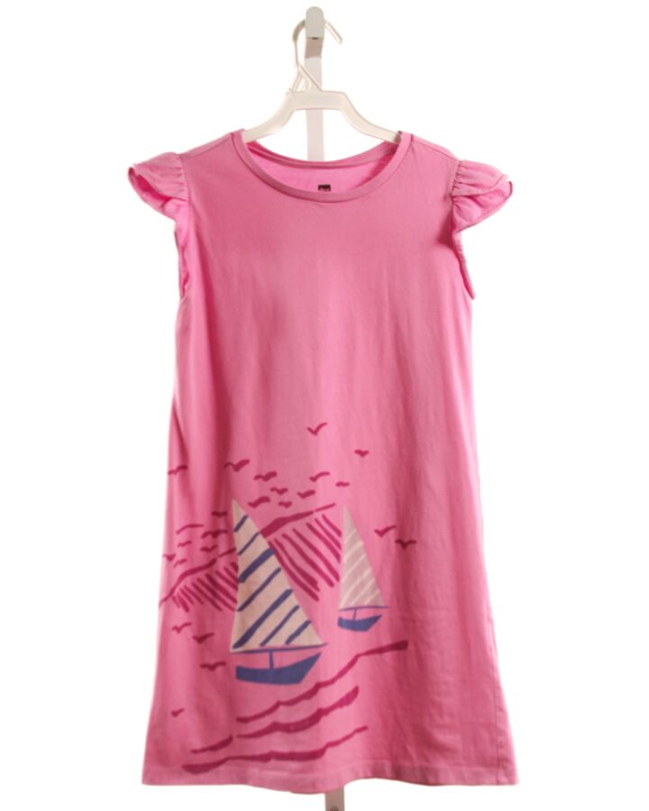 TEA  PINK  PRINT  KNIT DRESS