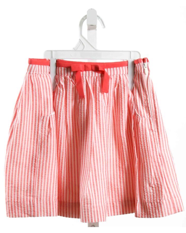 JACADI  RED SEERSUCKER STRIPED  SKIRT