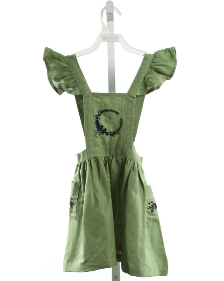 LALI  GREEN  FLORAL EMBROIDERED DRESS