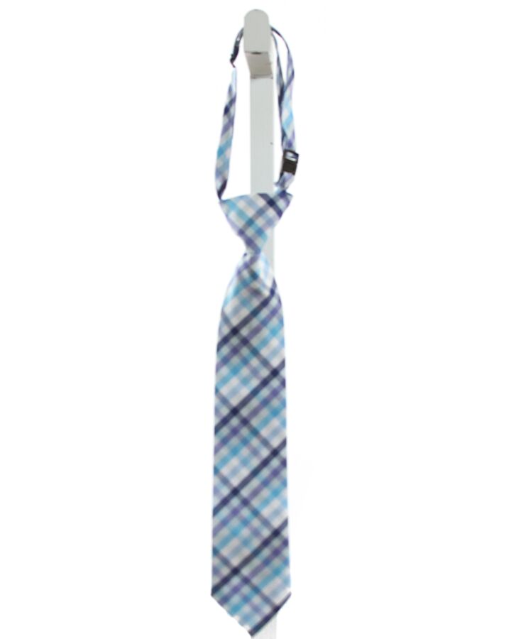 THE BELLE AND THE BEAU  BLUE  PLAID  TIE