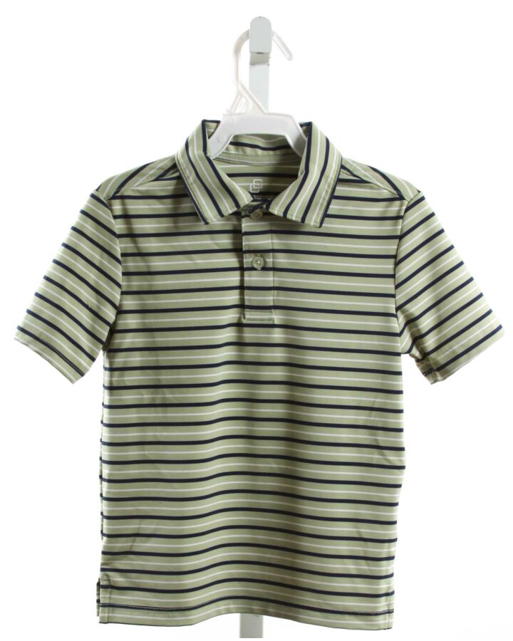 CLASS CLUB  GREEN KNIT STRIPED  KNIT SS SHIRT