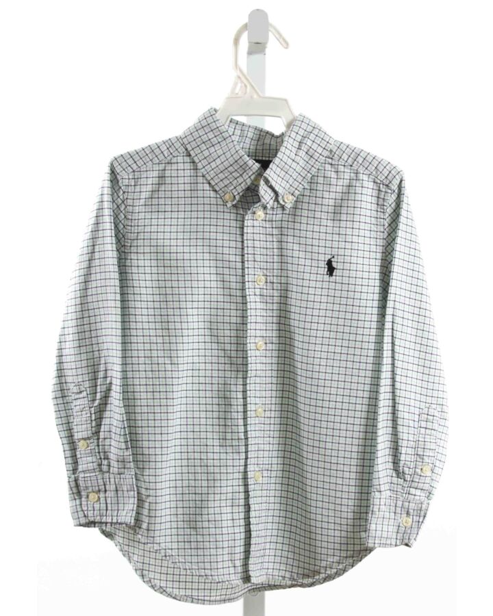 RALPH LAUREN  GREEN  PLAID  DRESS SHIRT