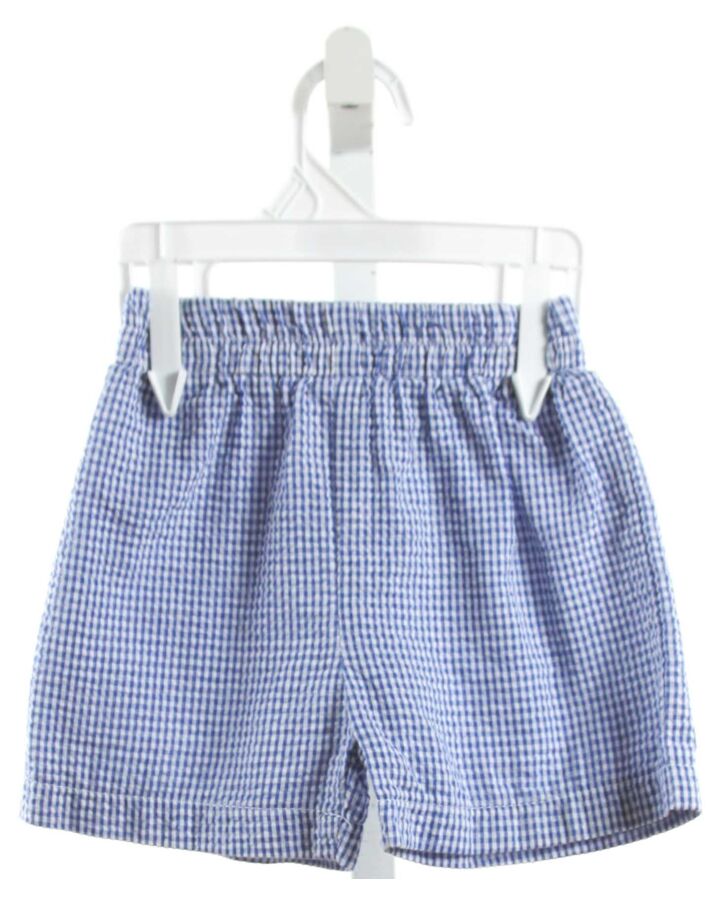 FUNTASIA TOO  BLUE SEERSUCKER GINGHAM  SHORTS