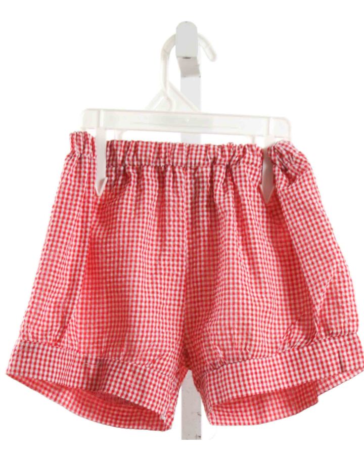 CLASSIC WHIMSY  RED SEERSUCKER GINGHAM  SHORTS