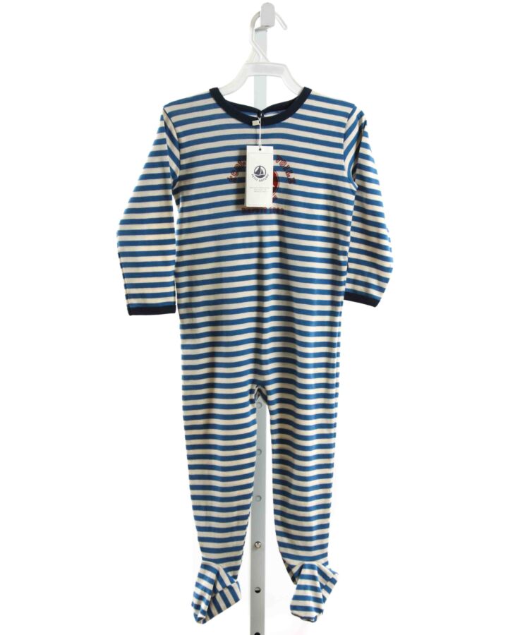 PETIT BATEAU  BLUE  STRIPED PRINTED DESIGN LOUNGEWEAR