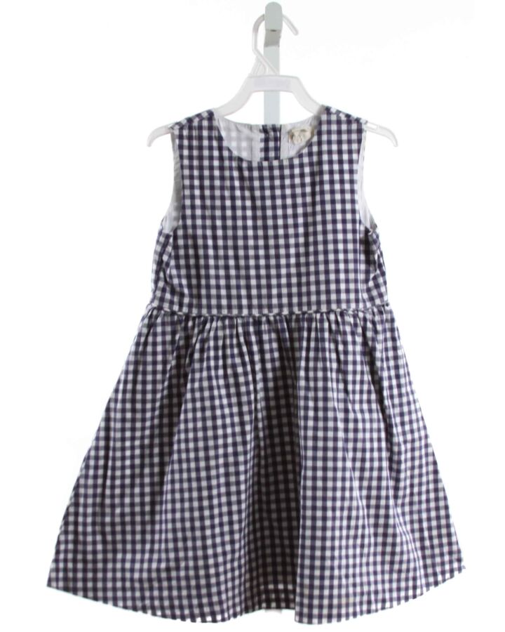 OLIVE JUICE  NAVY  GINGHAM  DRESS