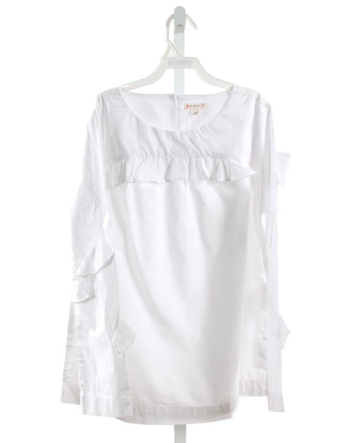 CREWCUTS  WHITE    DRESS SHIRT WITH RUFFLE