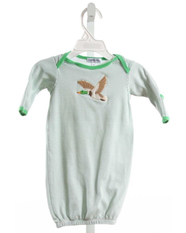 MAGNOLIA BABY  GREEN  STRIPED APPLIQUED LAYETTE